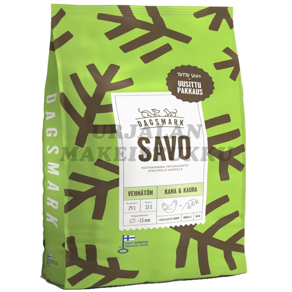 Dagsmark SAVO vehnätön kana-kaura täysravinto koiralle 10kg