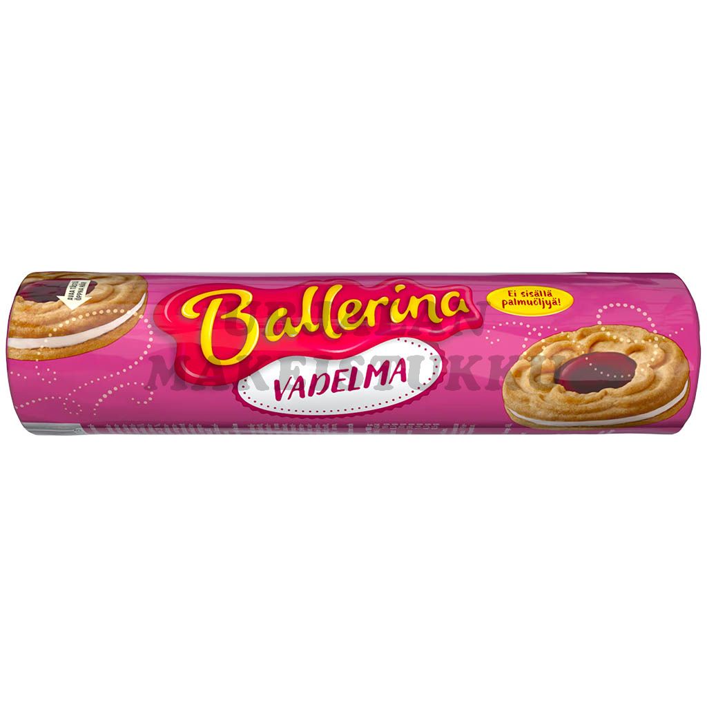 Kantolan Ballerina vadelma täytekeksi 190g