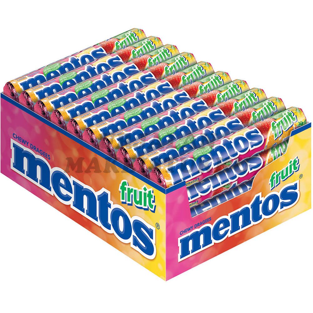 Mentos Fruit hedelmäpastillit 38g x 40kpl