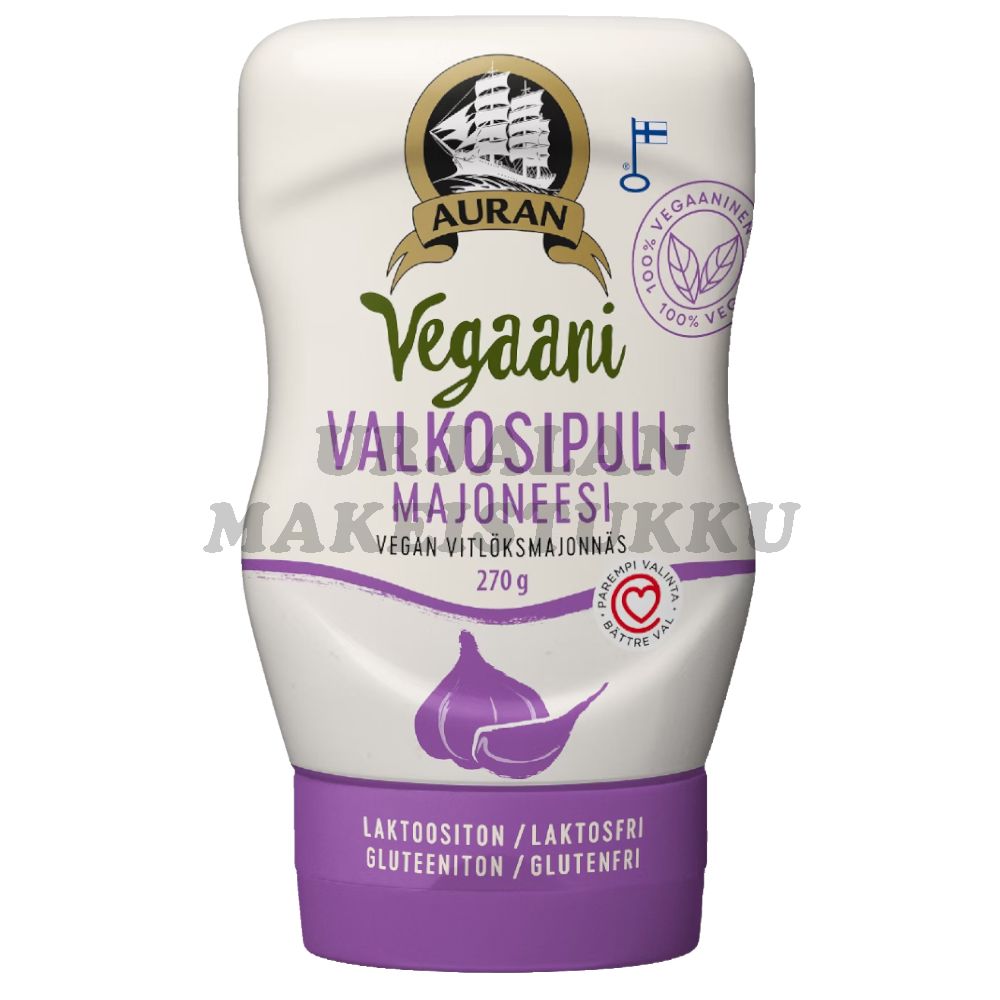 Auran Vegaani Valkosipulimajoneesi 270g