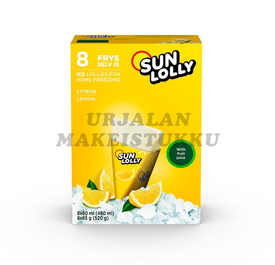 Sun Lolly Sitruuna 8x60ml pakasta itse mehujää