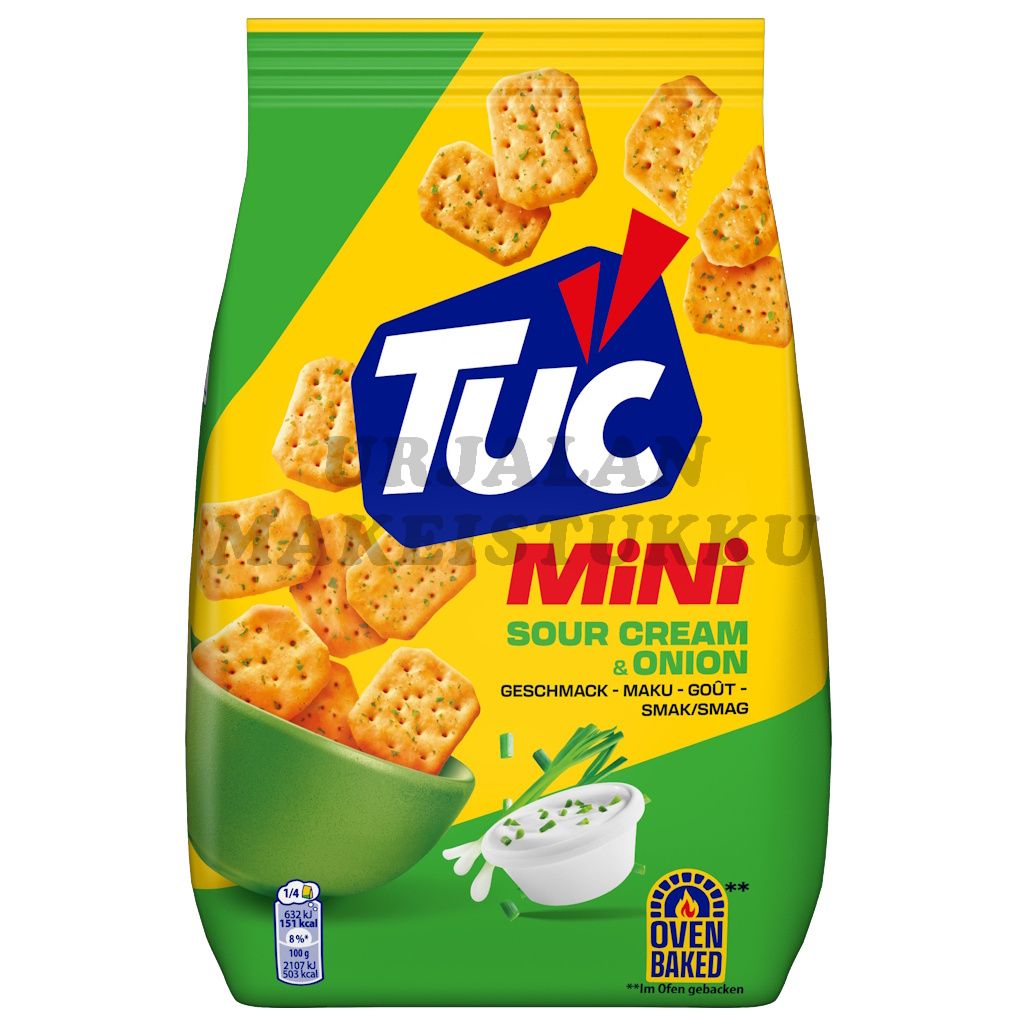 TUC Mini Sour Cream-Onion suolakeksit 120g