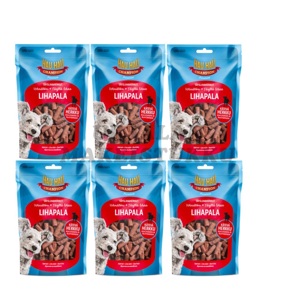 Hau Hau Champion Lihapala 100g x 6kpl