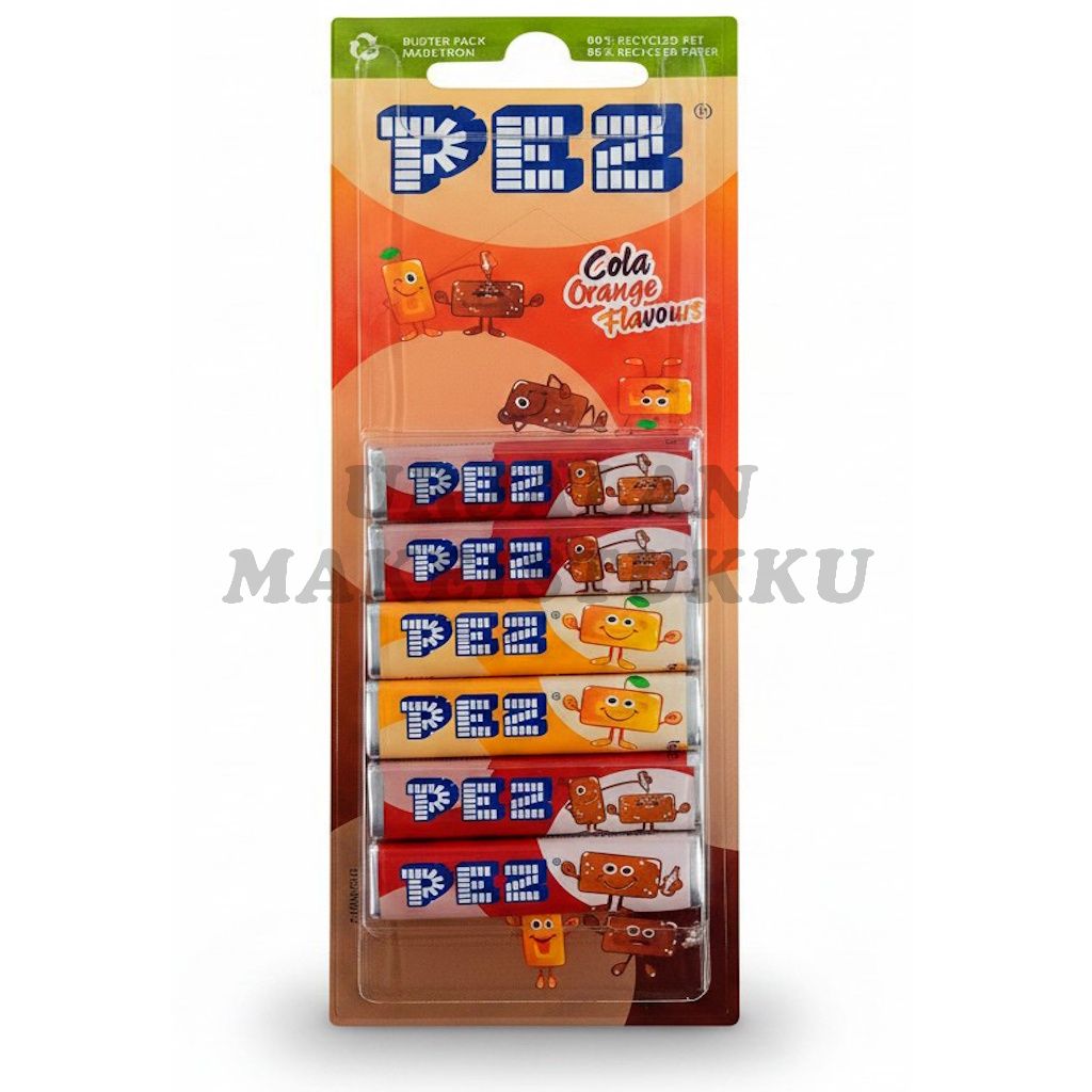 PEZ Cola Orange täyttöpakkaus 6kpl