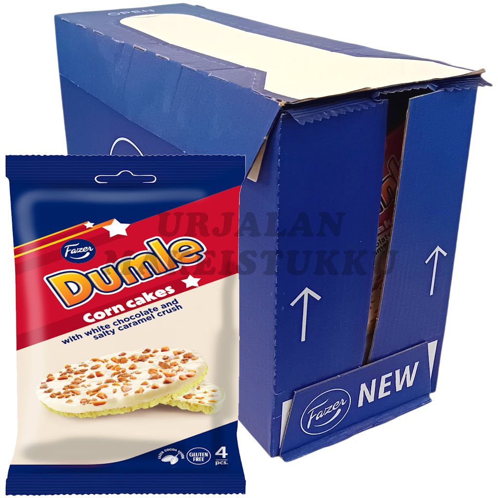Fazer Dumle Valkosuklaa Maissikakku 4-pack 66g x 12kpl