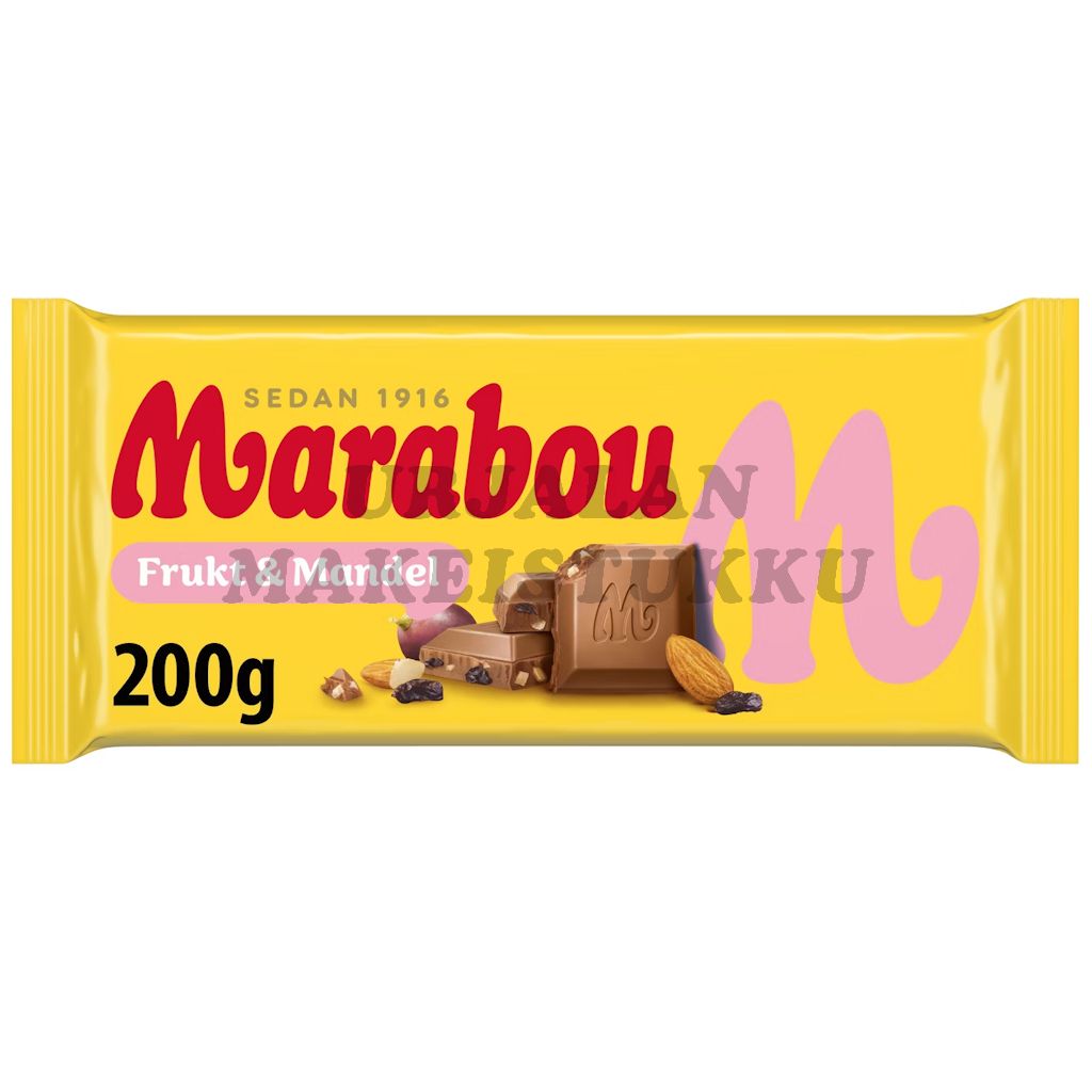 Marabou Frukt & Mandel suklaalevy 200g