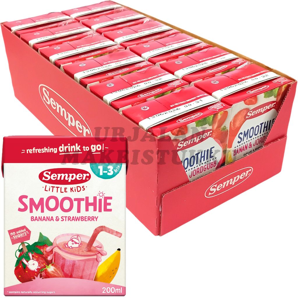 Semper Smoothie Banaani & mansikka 1-3v 200ml x 12kpl