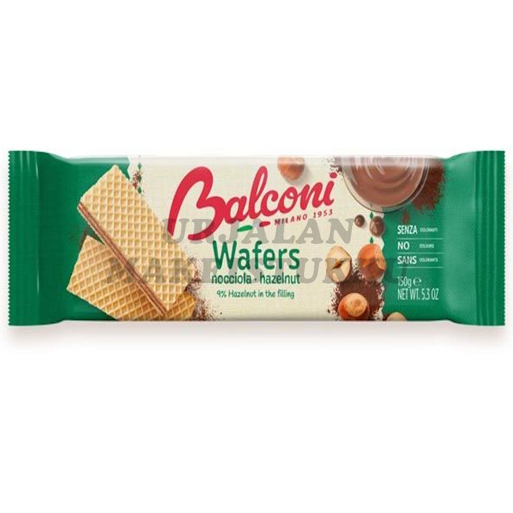 Balconi Wafers Hazelnut hasselpähkinävohveli 150g