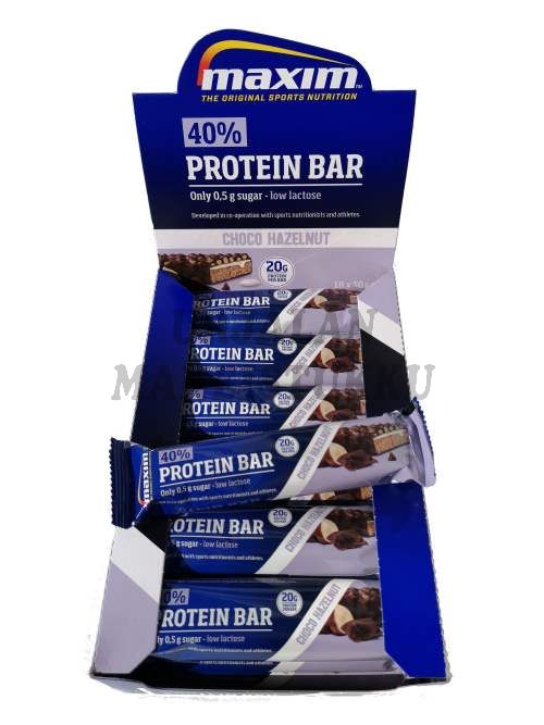 Maxim 40% Protein Bar Choco Hazelnut proteiinipatukka 18kpl x 50g