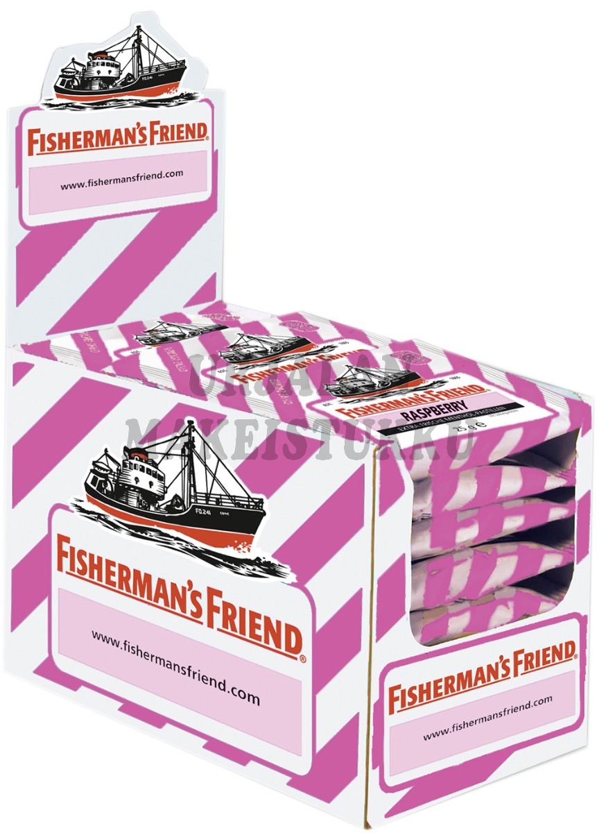 Fisherman's Friend Raspberry sokeriton, laatikko ( 24kpl x 25g )