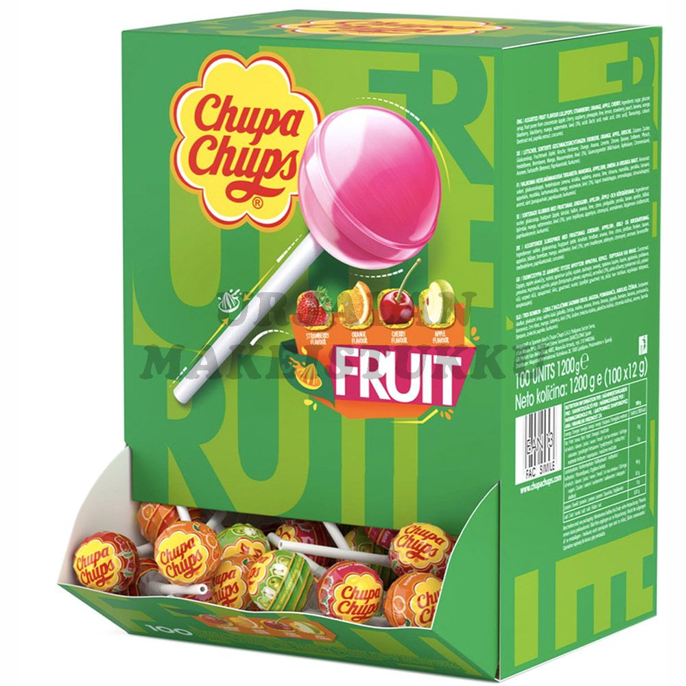 Chupa Chups Fruit tikkarit 100 kpl