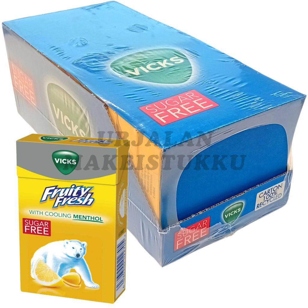 Vicks Fruity Fresh Lemon sokeriton kurkkupastilli 40g x 20kpl