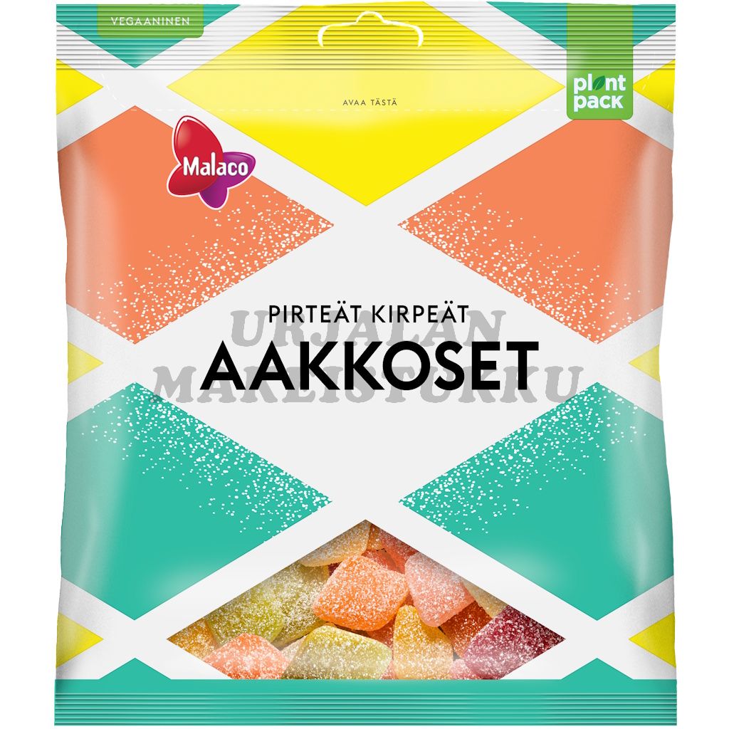 Malaco Aakkoset Pirteät Kirpeät makeissekoitus 280g