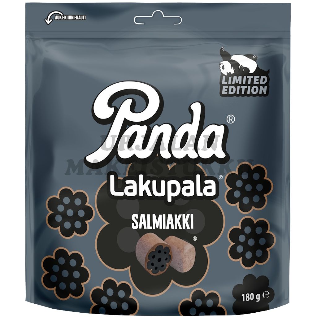 Panda Lakupala salmiakki lakritsi 180g
