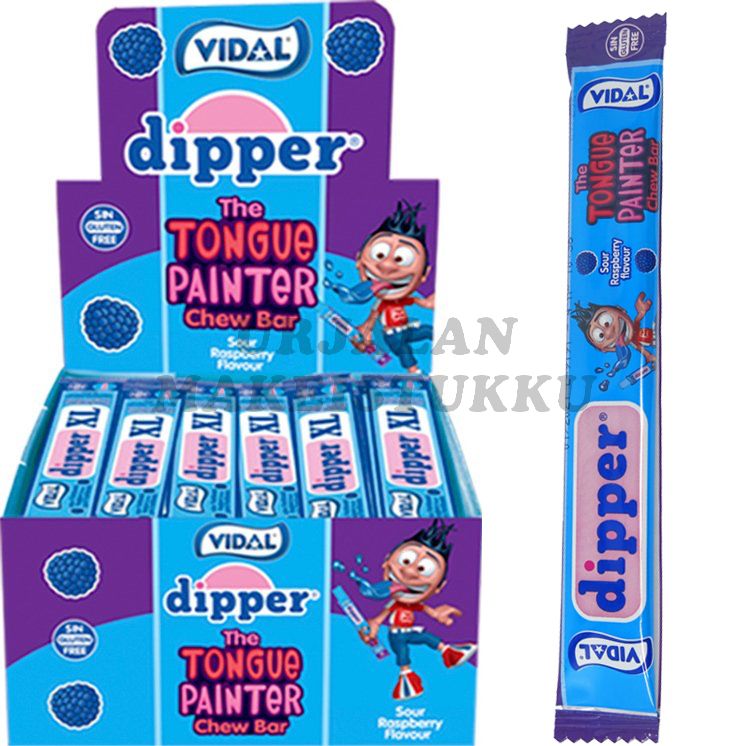 Vidal Dipper XL Tongue Painter Sour Raspberry toffeetanko n. 100kpl