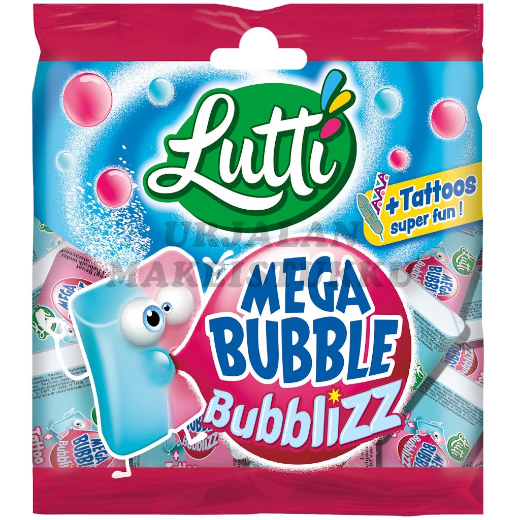Lutti Mega Bubble Bubblizz purkkapussi 85g