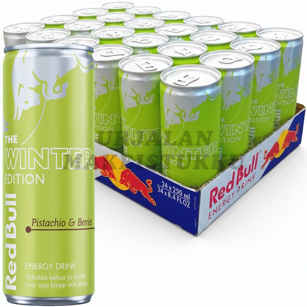 Red Bull Winter Edition Pistachio-Berries energiajuoma 250ml x 24kpl
