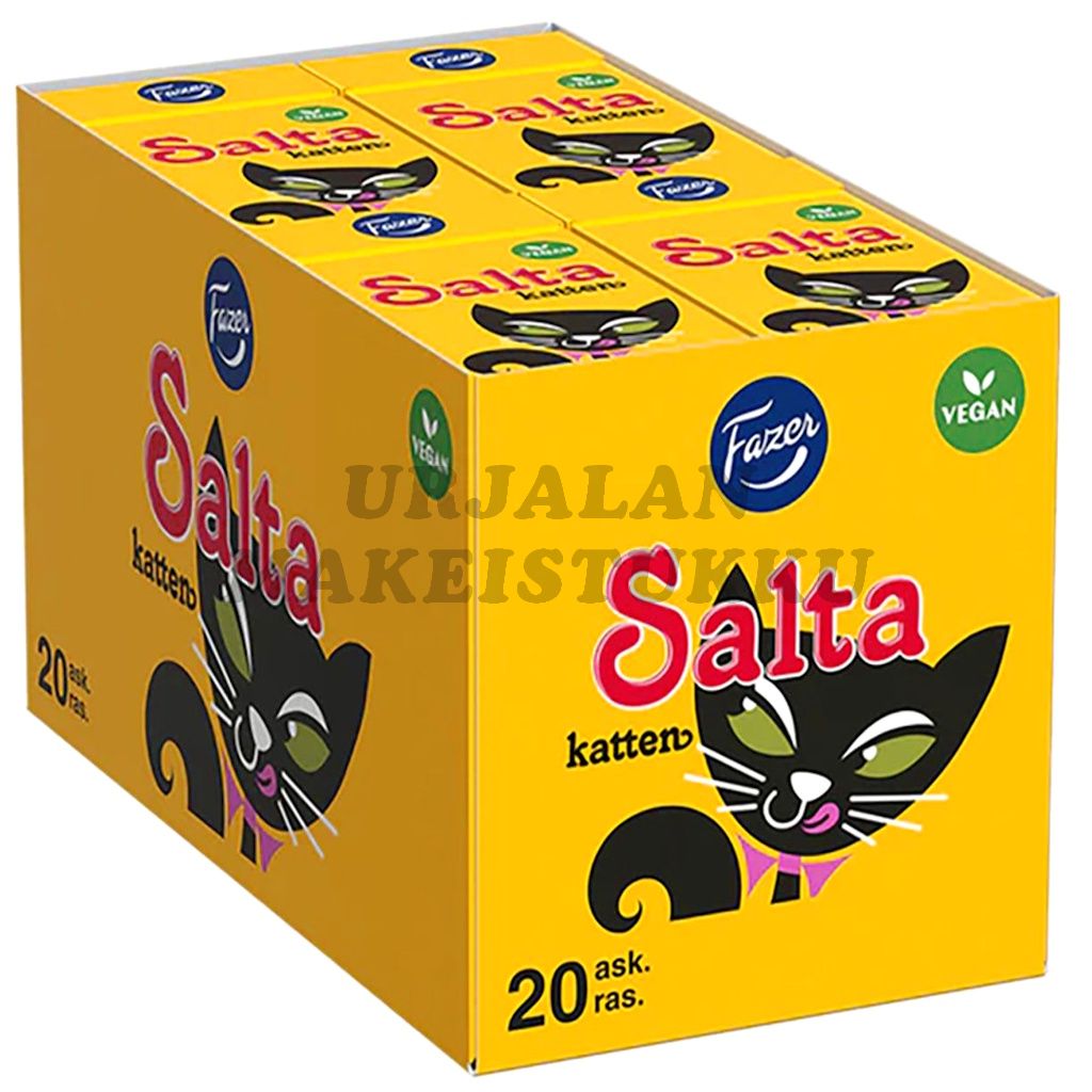 Fazer Salta Katten salmiakkipastilleja 38g x 20kpl