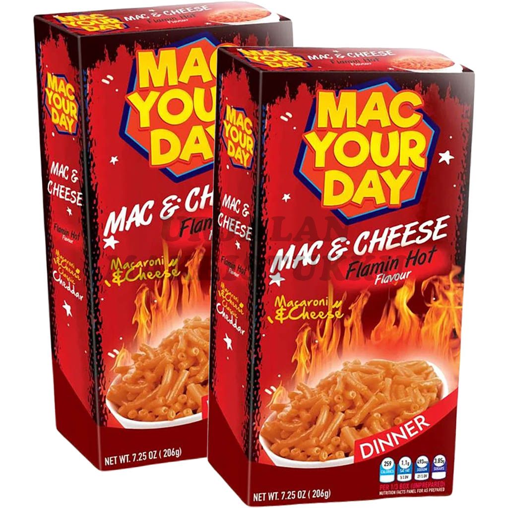 Mac Your Day Mac & Cheese Flamin Hot juustomakaroni 206g x 2kpl