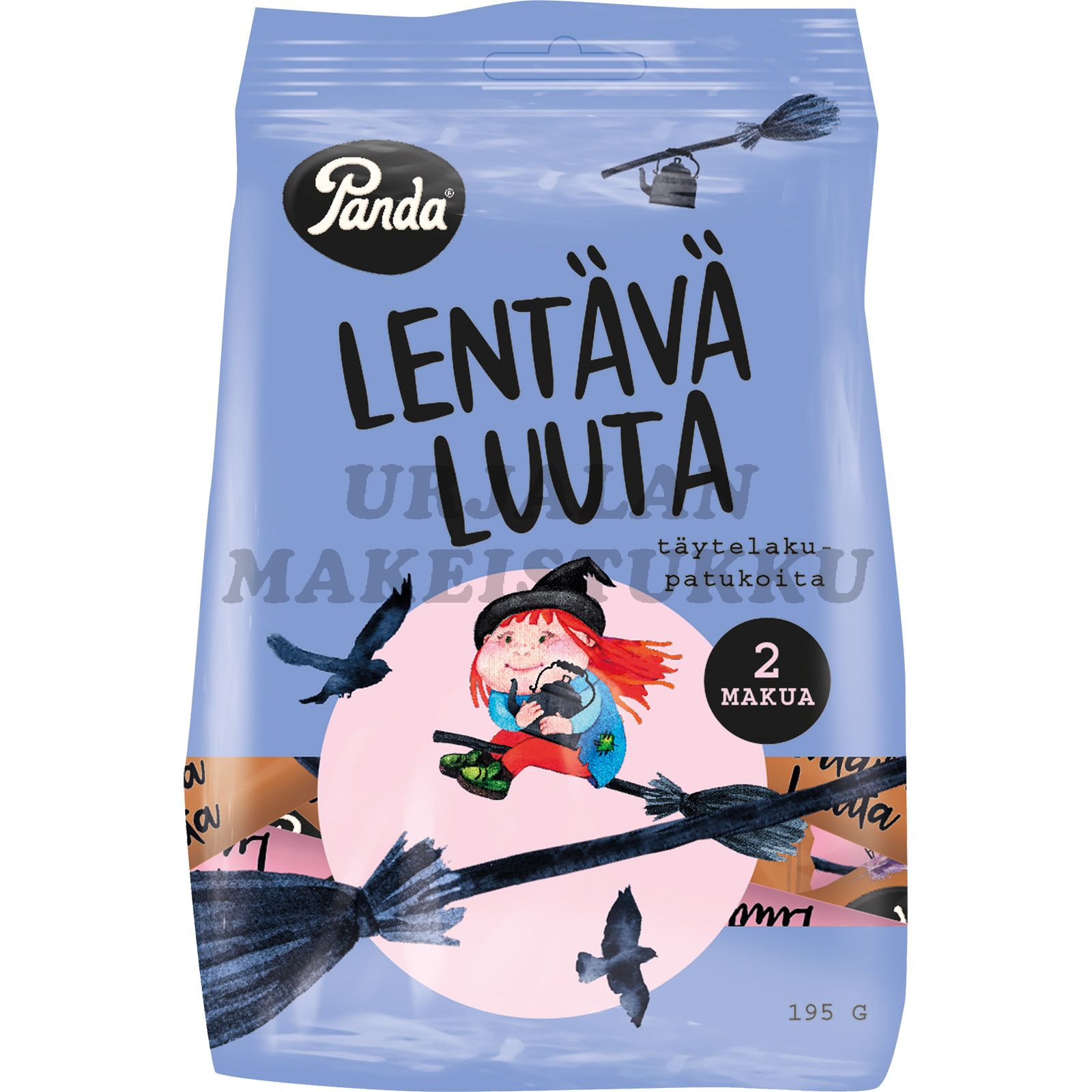 Panda Lentävä Luuta lakritsipatukat 195g
