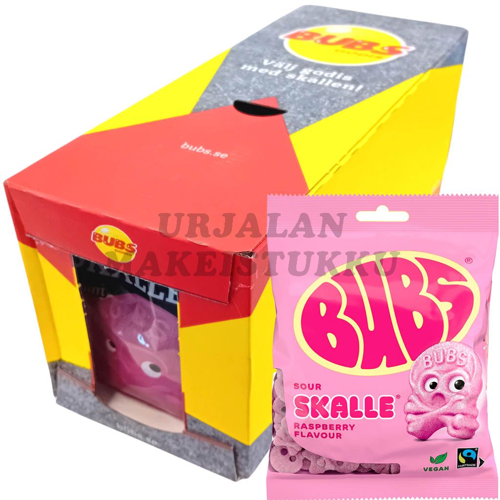 Bubs Cool Vadelma Vaahtokallo 90g x 12kpl
