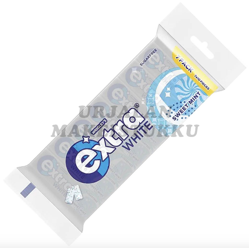 Extra White Sweet Mint sokeriton purukumi 7-pack 98g