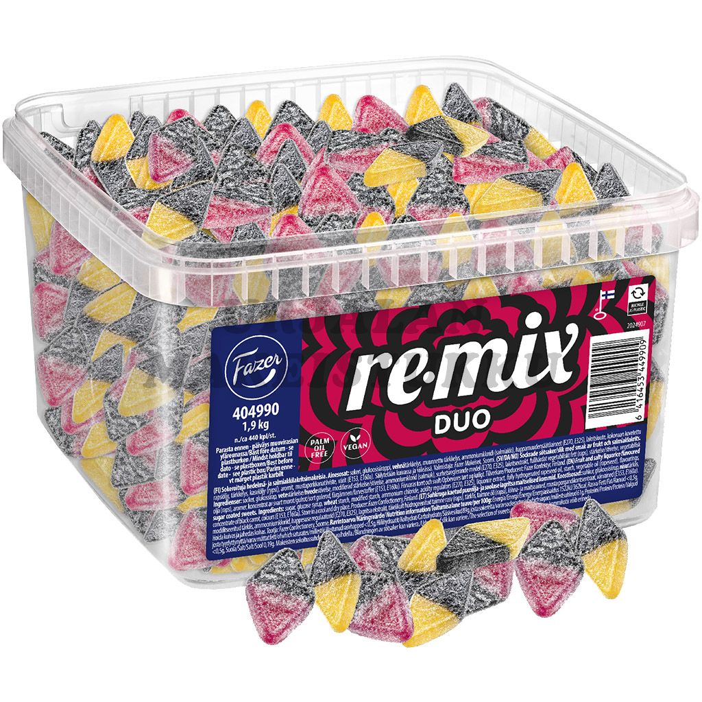 Fazer Remix Duo Hedelmä-Salmiakki 1,9kg