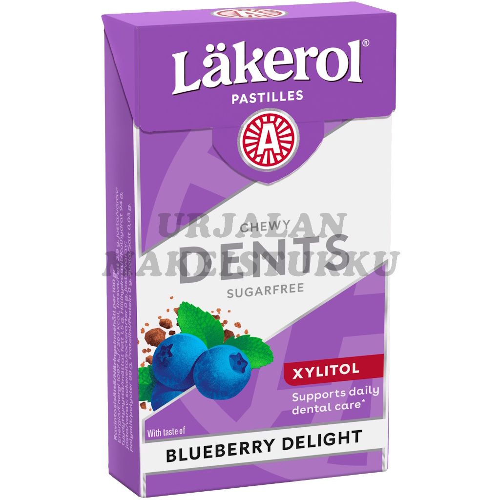 Läkerol Dents Blueberry Delight ksylitolipastilli 36g x 24 askia