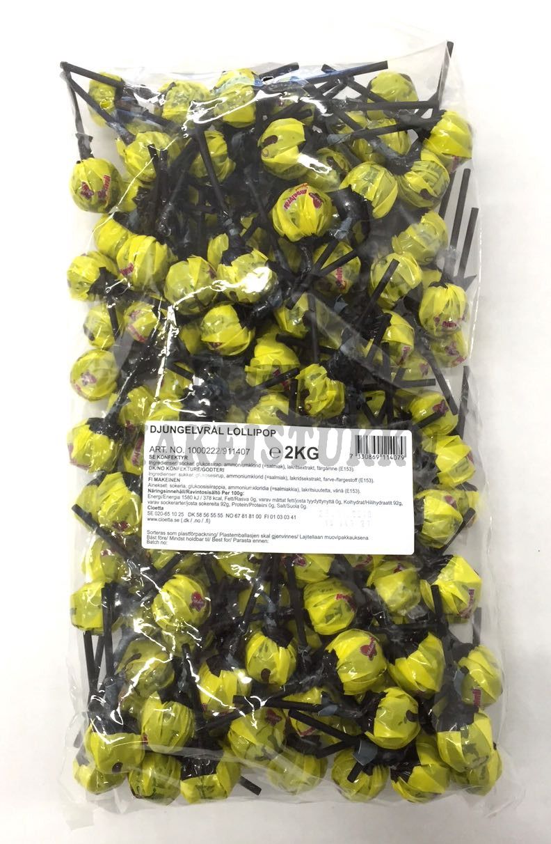 Malaco Apina Salmiakkitikkarit 15g x 133kpl (2kg)
