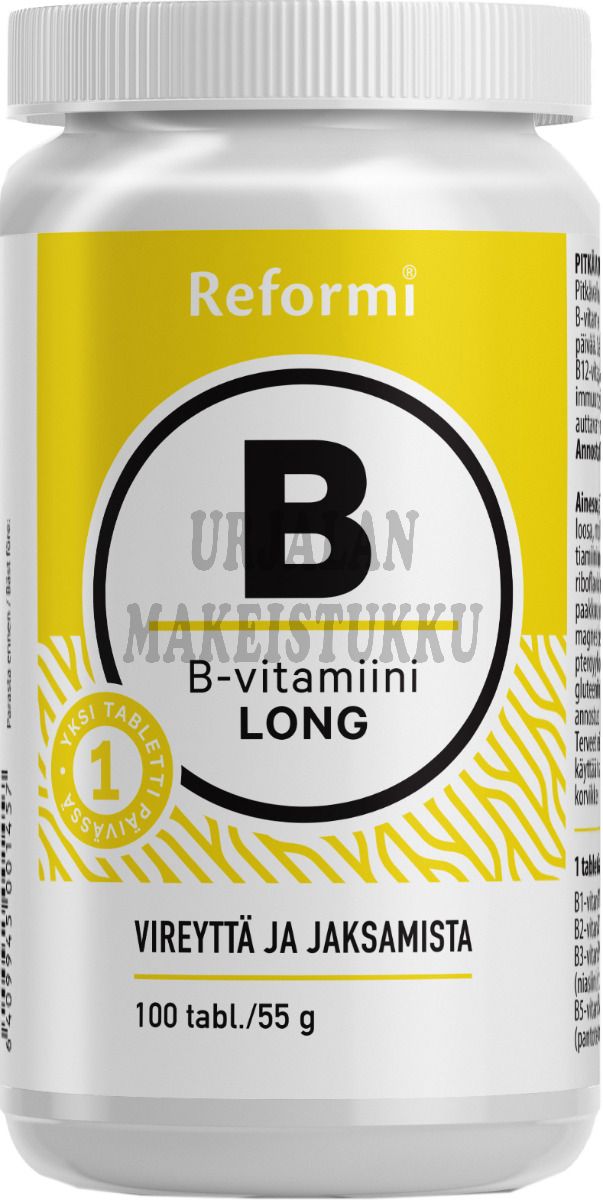 Reformi B-vitamiini long - pitkävaikutteinen 100 tabl.