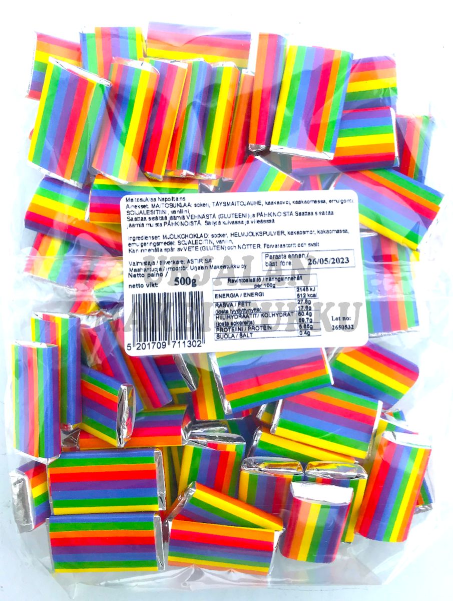 PRIDE maitosuklaapalat (Gay chocolate) 75 kpl