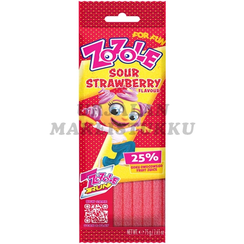 Zozole Sour Strawberry Sticks mansikkanauhat 75g