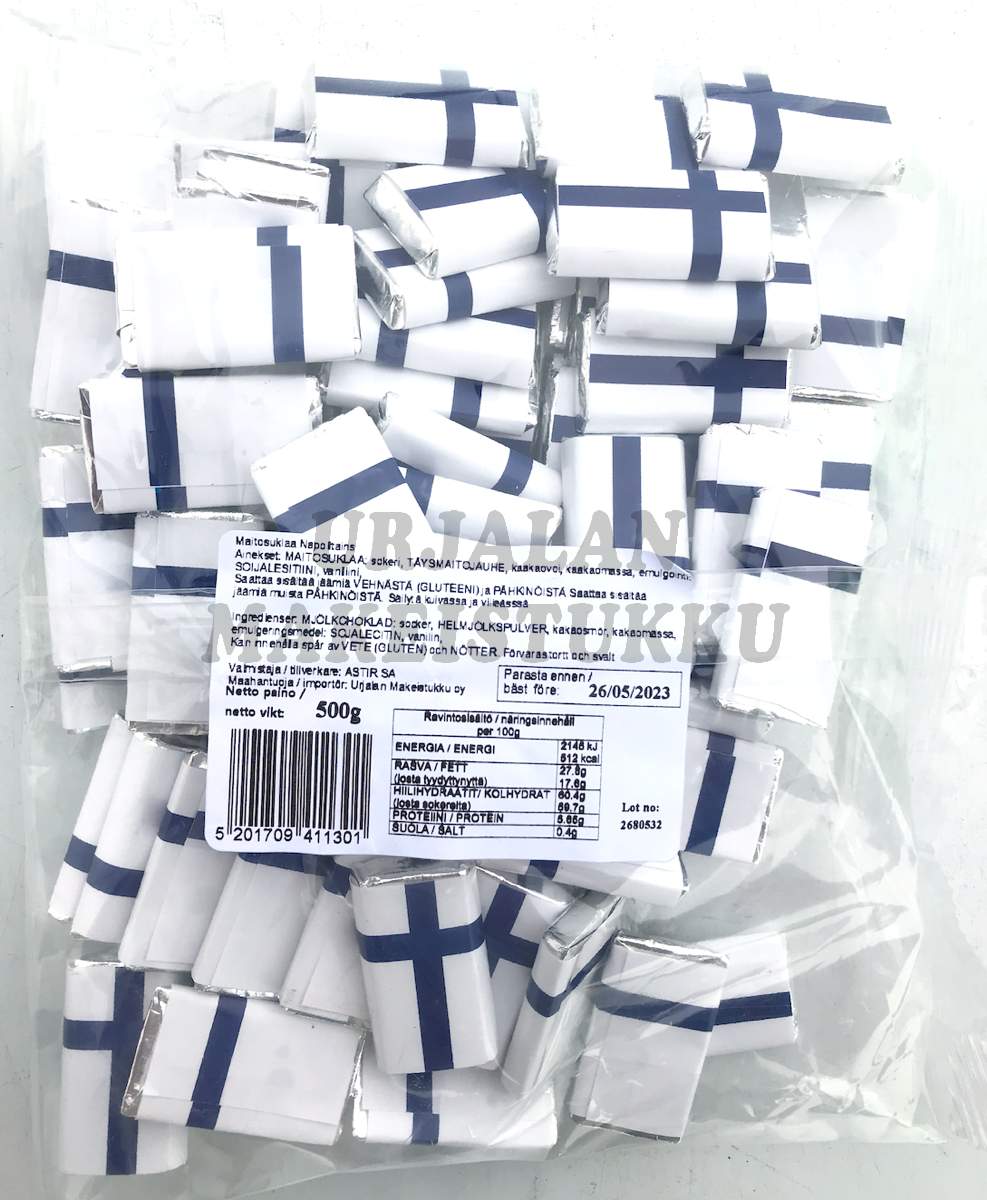 Suomen lippu maitosuklaapalat 75 kpl
