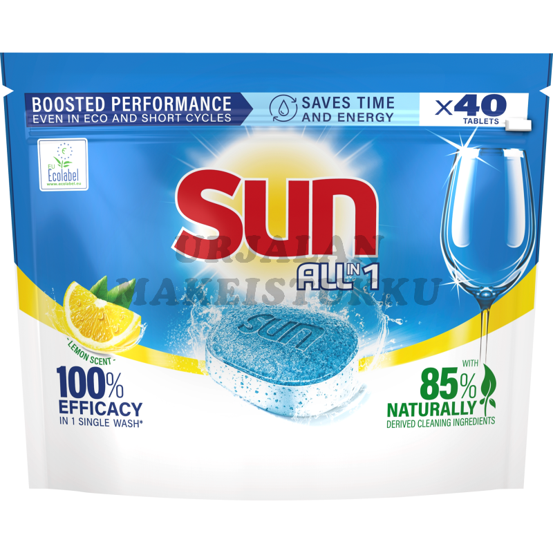 Sun Konetiskitabletti All-in-1 Lemon 40kpl