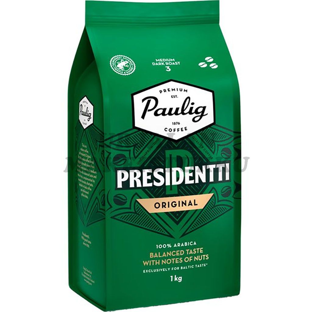 Paulig Presidentti Tumma Paahto kahvipapu 1kg