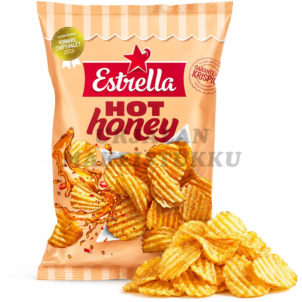 Estrella Hot Honey Limited Edition perunalastu 160g