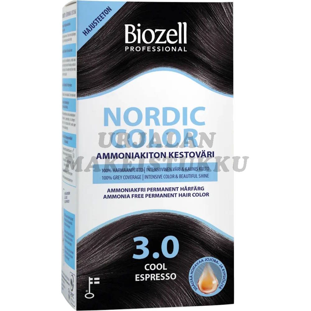 Biozell Professional Nordic Color kestoväri Cool Espresso 3.0 2 x 60ml