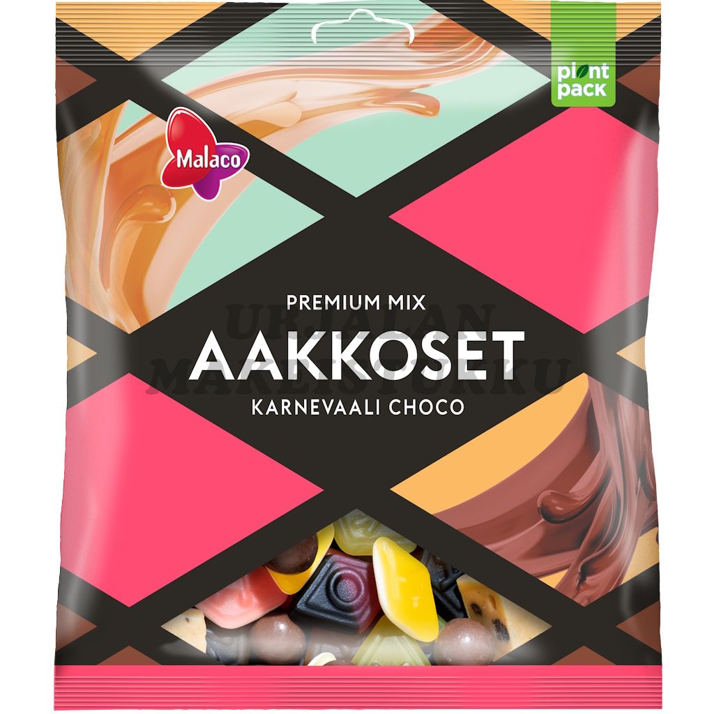 Malaco Aakkoset Karnevaali Choco makeissekoitus 280g