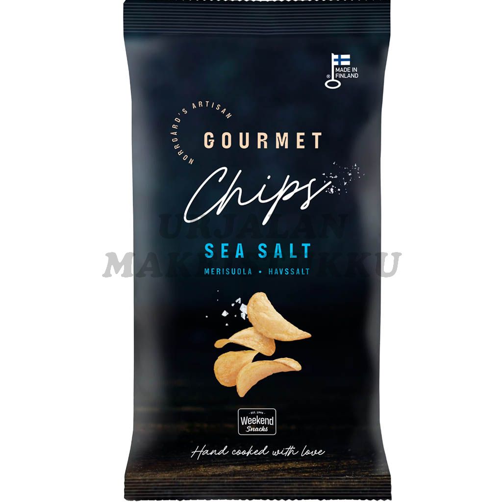Weekend Snacks Gourmet Sea Salt perunalastu 115g