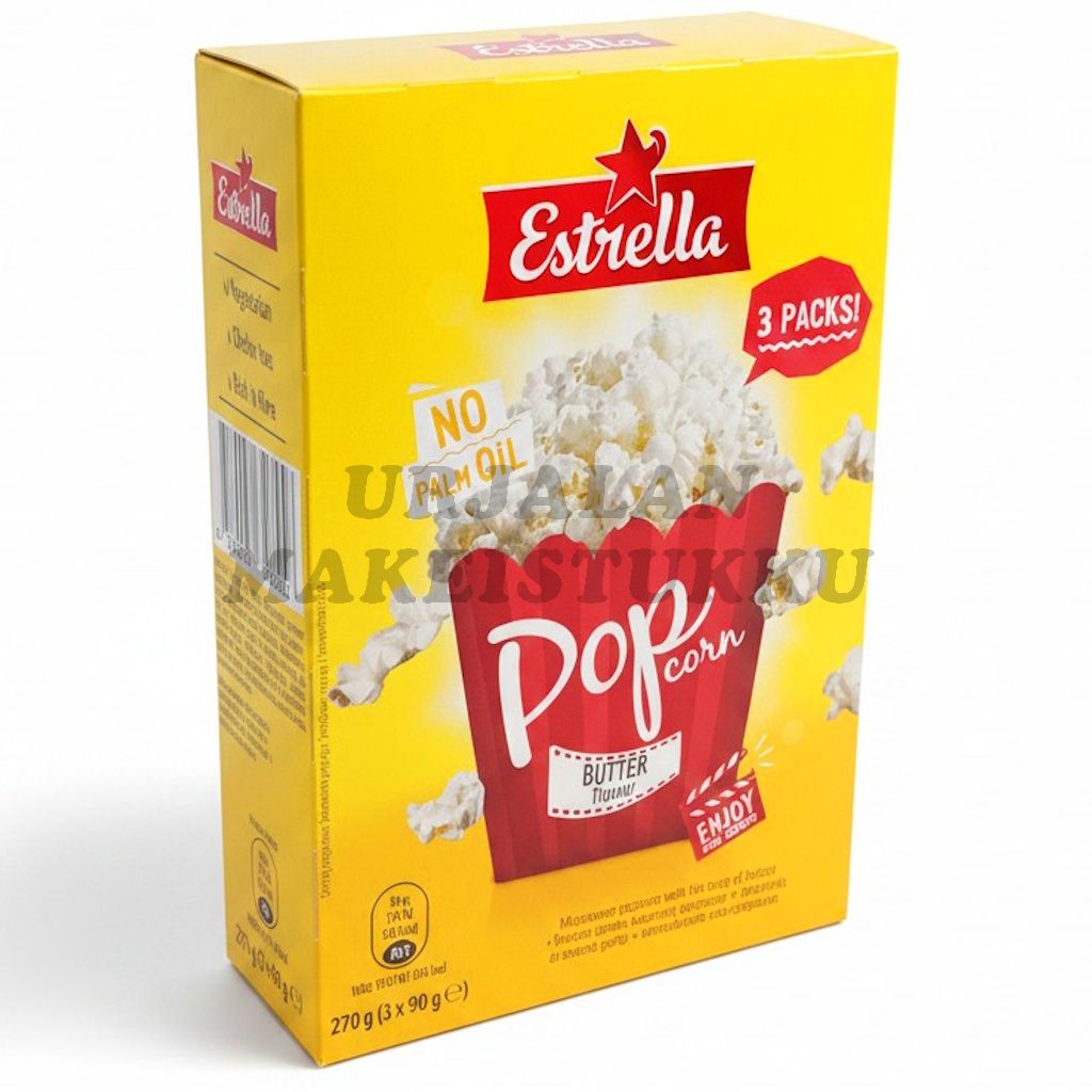 Estrella Micropopcorn 3-pack voinmakuinen 270g