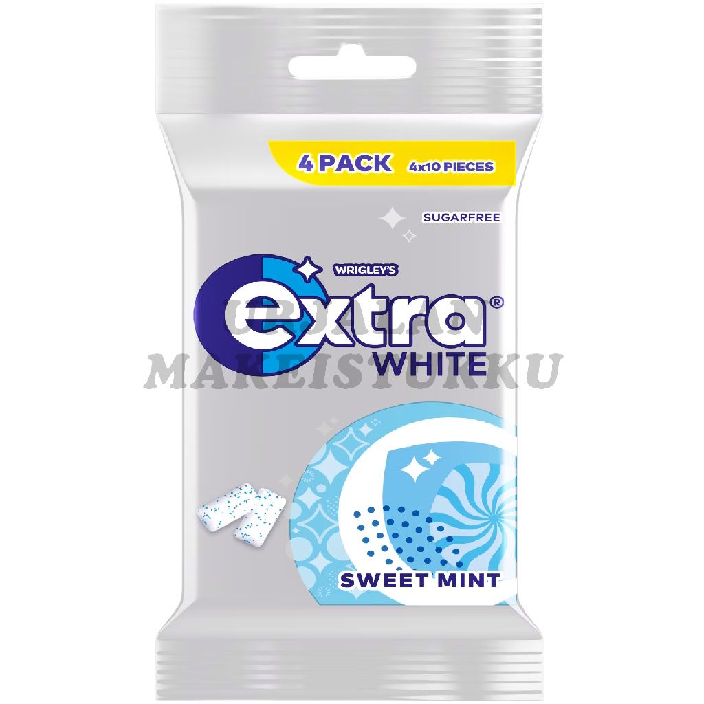 Extra White Sweet Mint sokeriton purukumi 4-pack