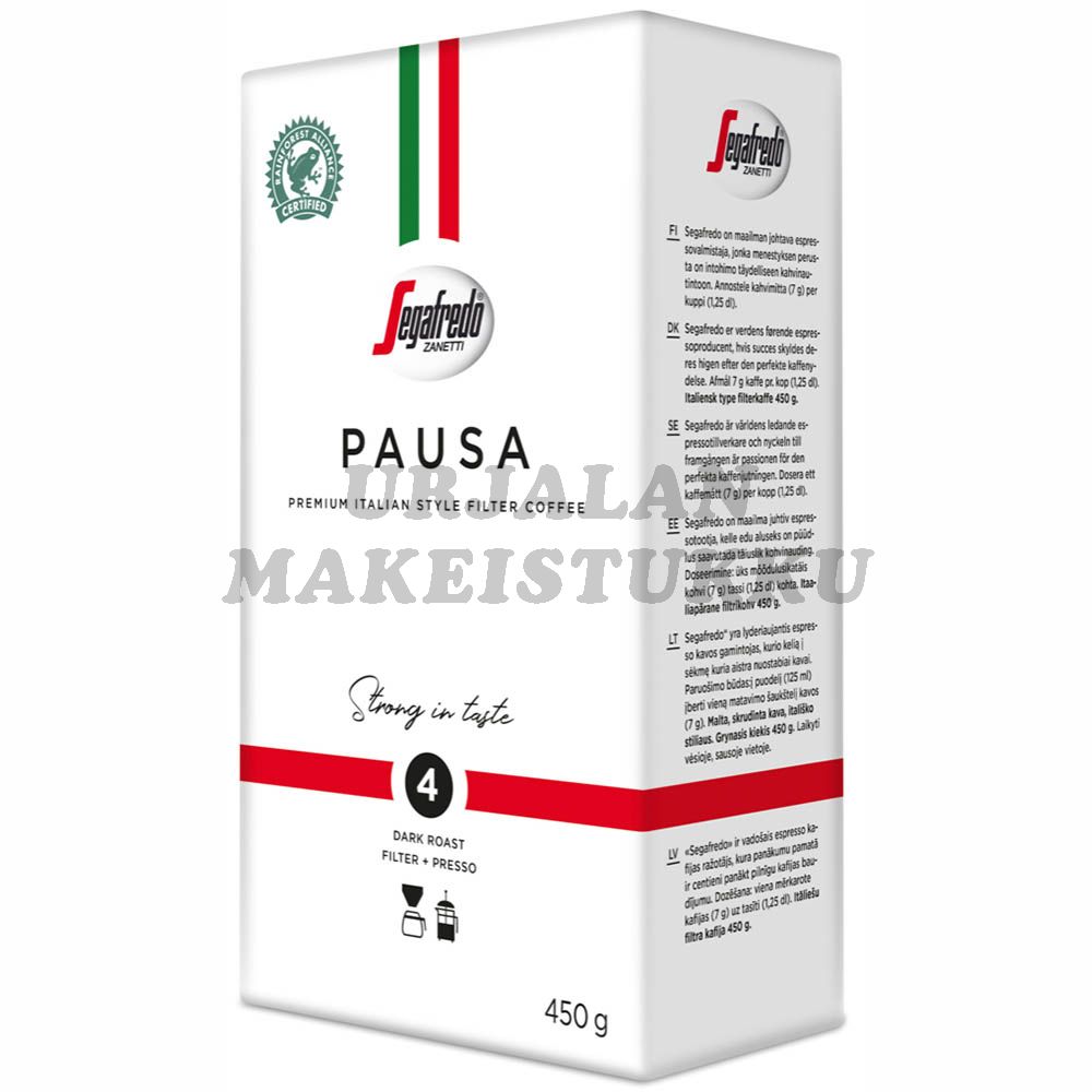 Segafredo Pausa tumma paahto suodatinkahvi 450g