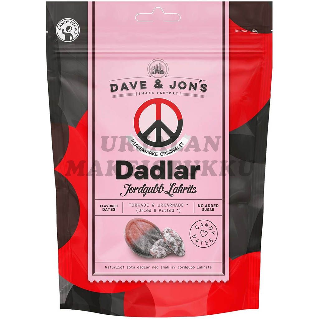 Dave & Jons Peacemärke karkkitaatelit 50g