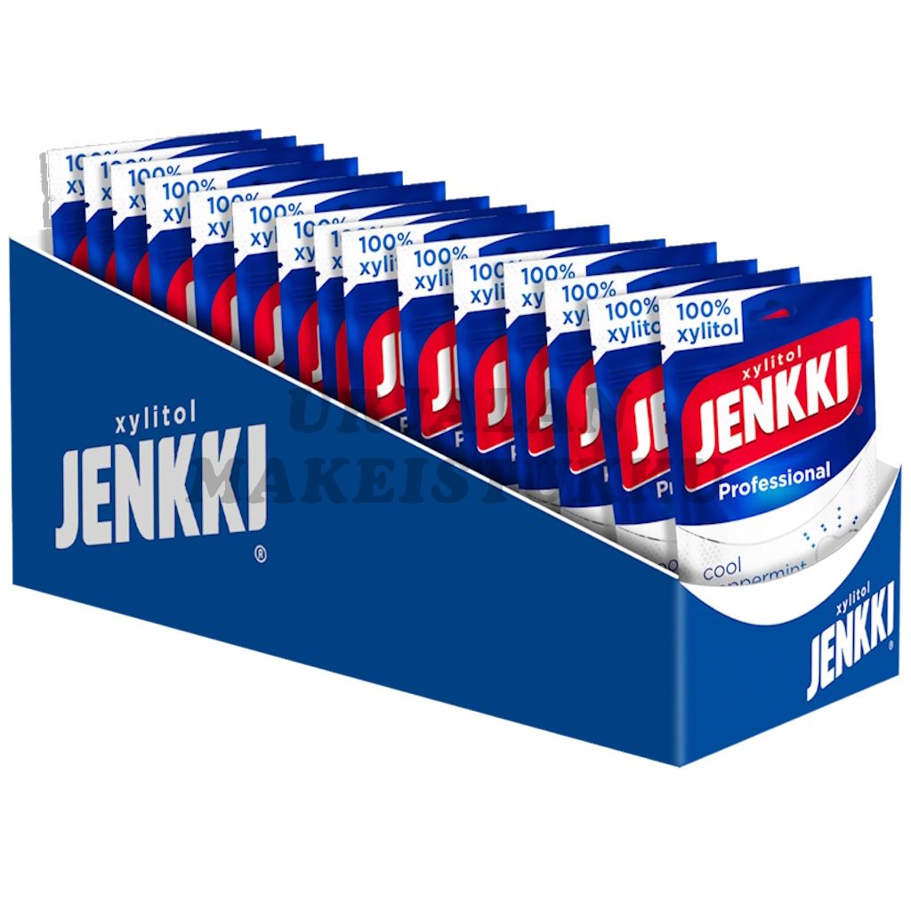 Jenkki Professional Cool Peppermint täysksylitolipurukumi 80g x 16kpl