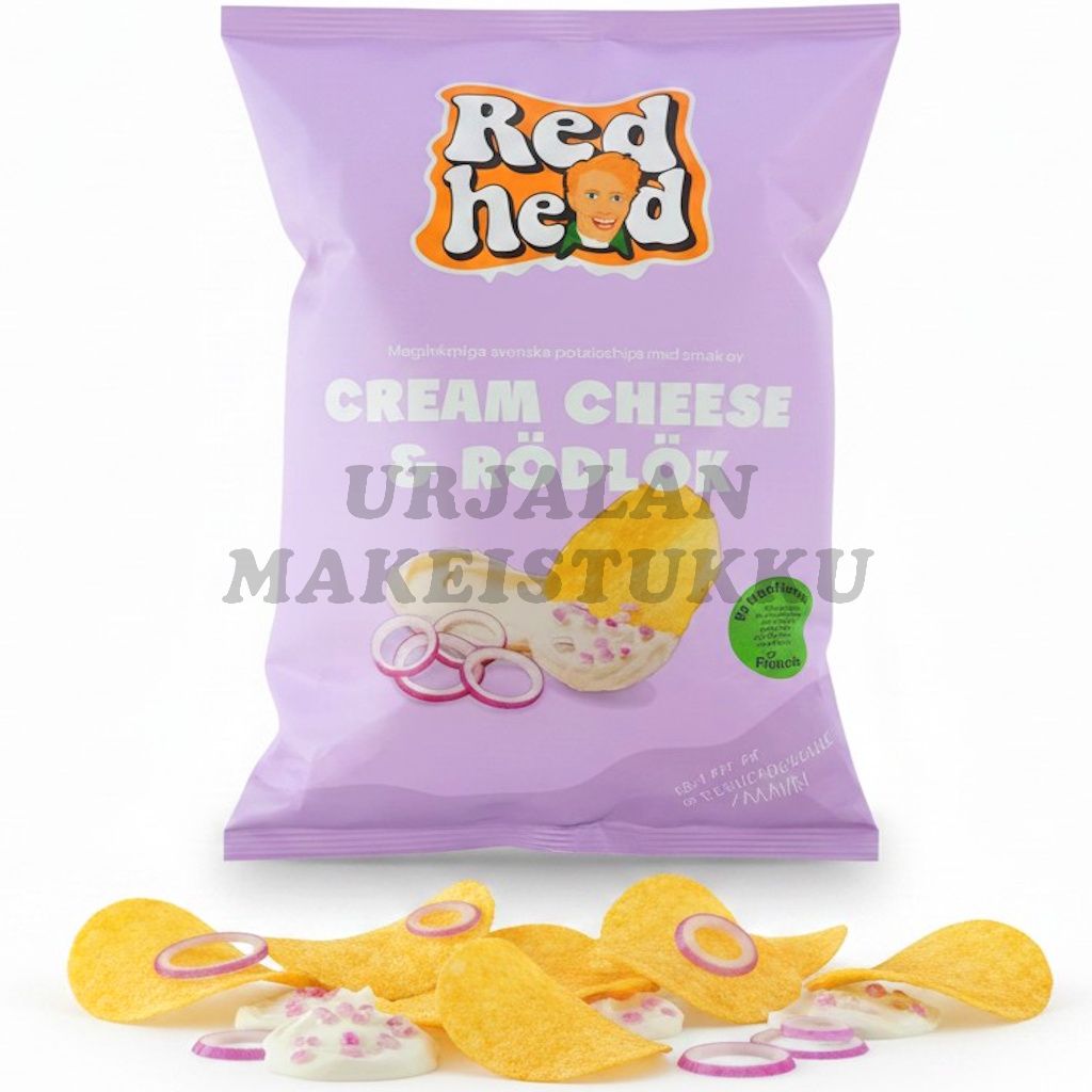 Redhead Cream Cheese & Rödlök perunalastut 150g