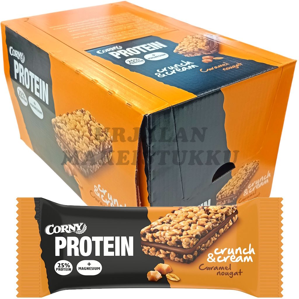 Corny Protein Crunch & Cream Caramel Nougat proteiinipatukka 35g x 24kpl