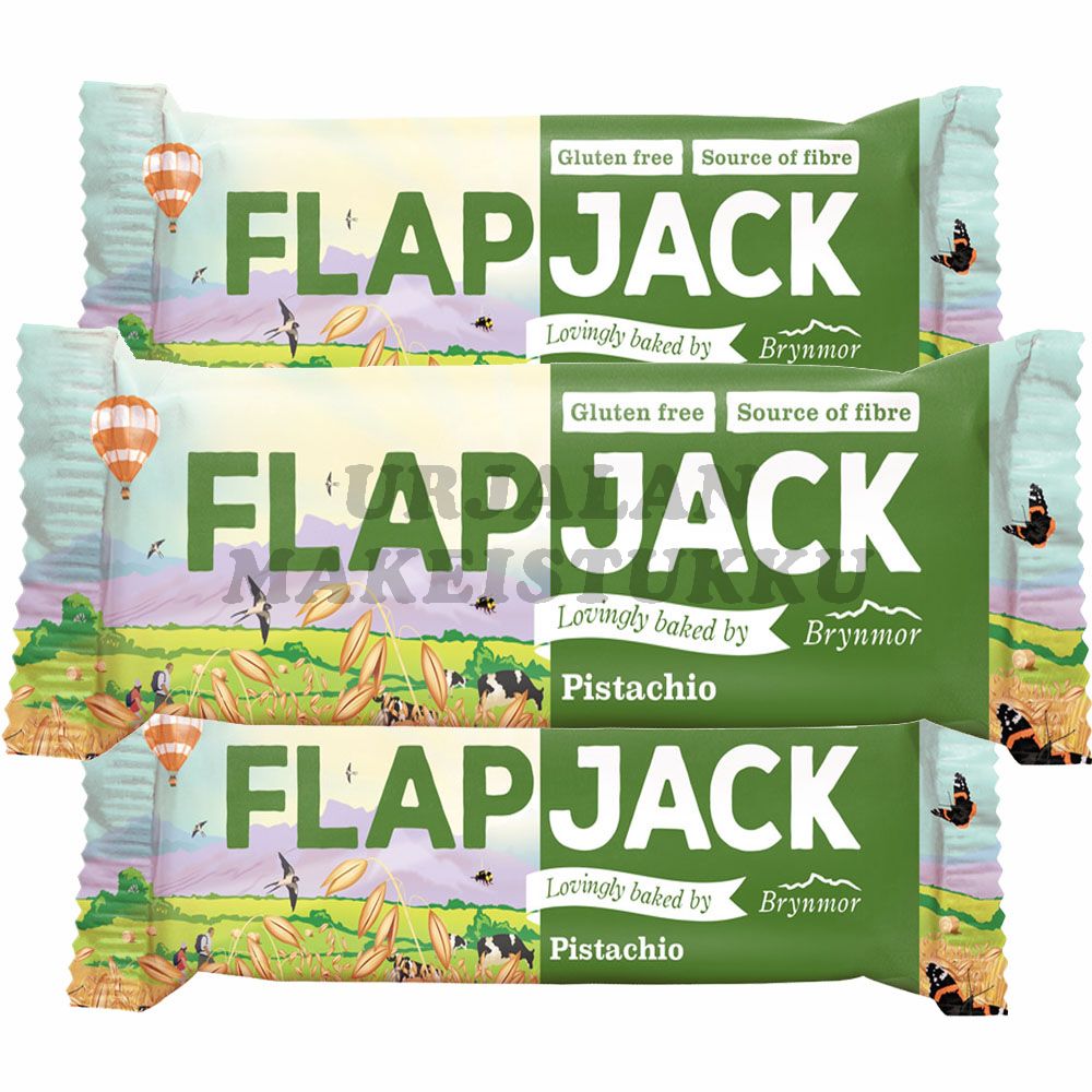 Flapjack Pistachio välipalapatukka 80g x 3kpl