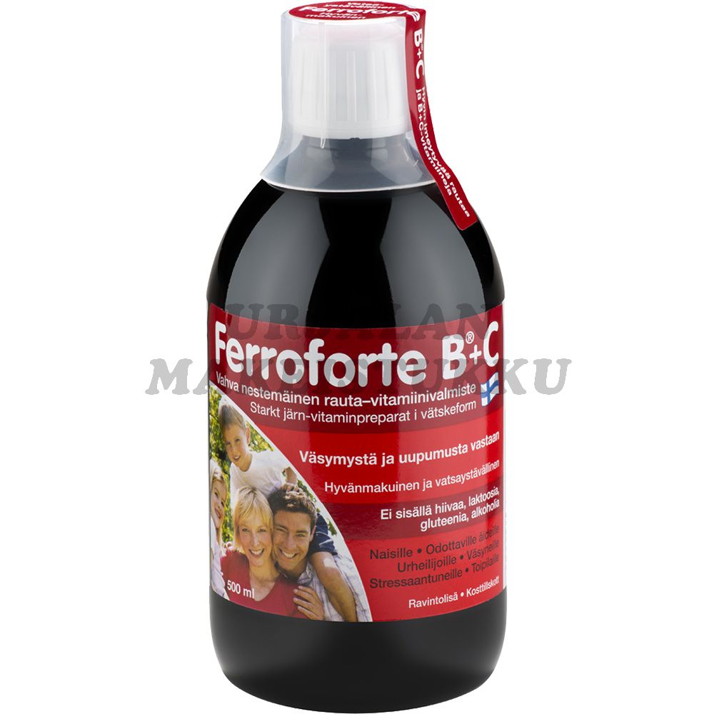 Ferroforte B + C nestemäinen rautavalmiste 500ml