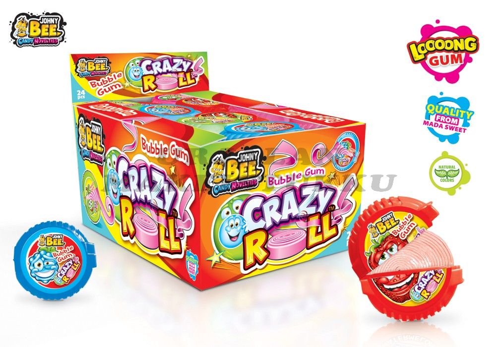 JohnyBee Crazy Roll rullapurkka 18g x 24kpl