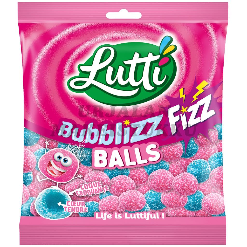 Lutti Bubblizz Fizz Balls makeispussi 100g
